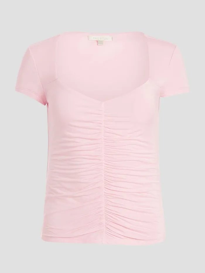 GUESS Tops Eco Rayla Ruched Top Blue 8211 Women