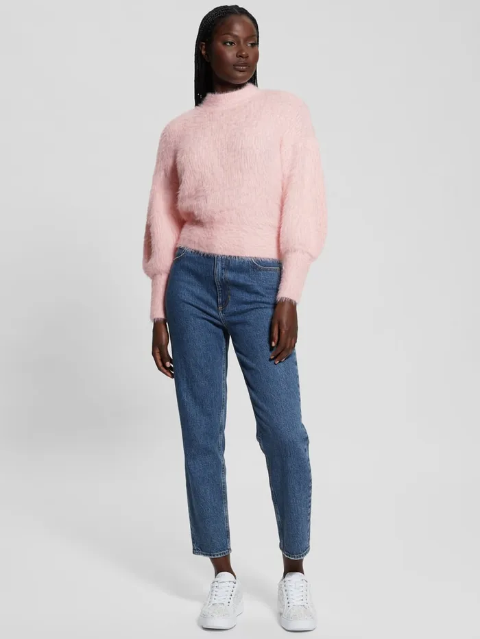 GUESS Tops Keyla Fuzzy Sweater Pink 8211 Women