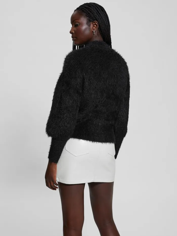 GUESS Tops Keyla Fuzzy Sweater White 8211 Women
