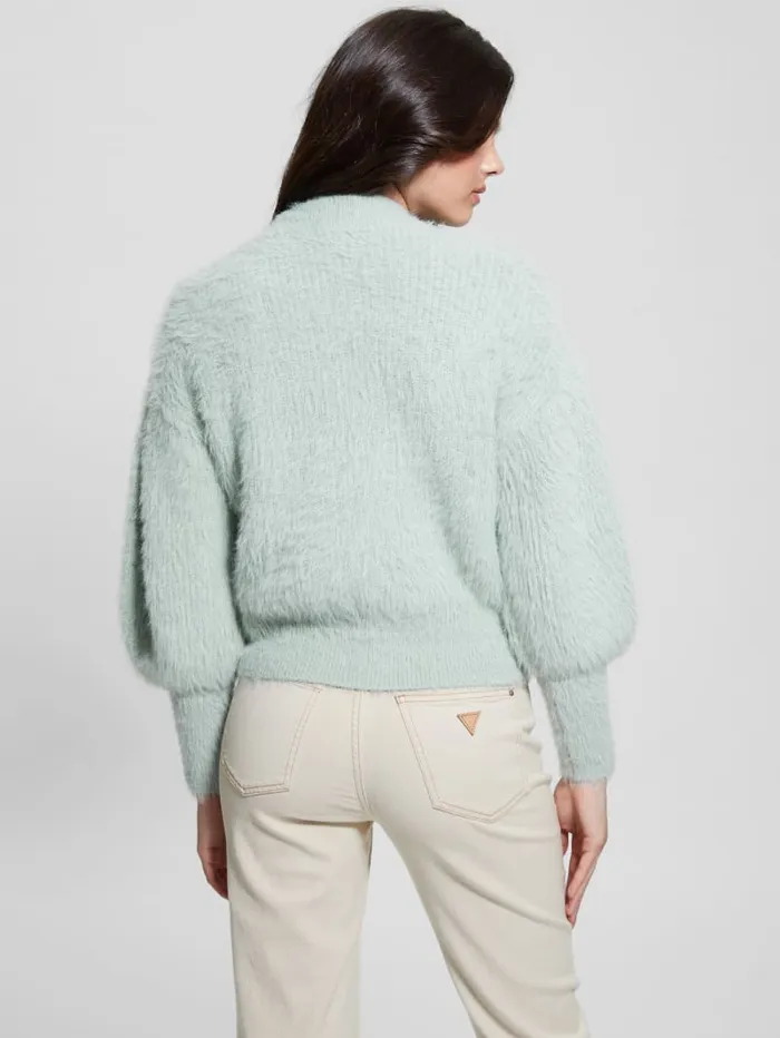 GUESS Tops Keyla Fuzzy Sweater White 8211 Women
