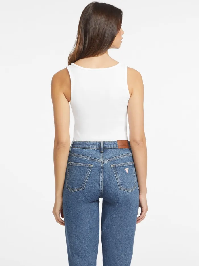 GUESS Tops Slim Embroidered Star Tank White 8211 Women
