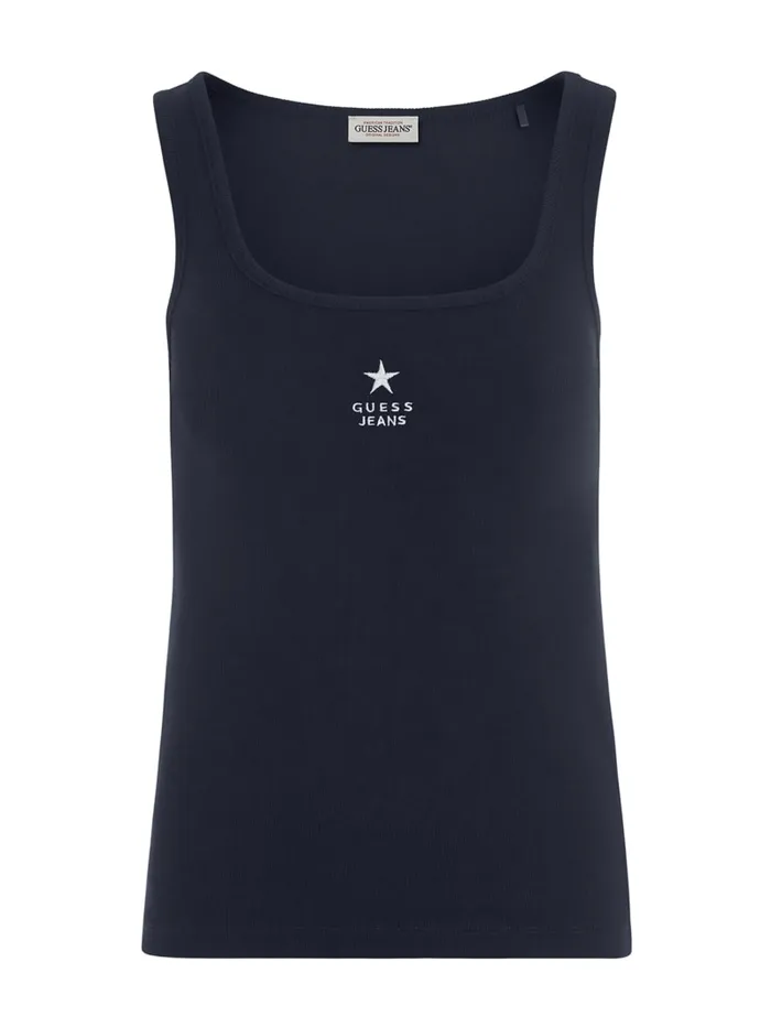 GUESS Tops Slim Embroidered Star Tank White 8211 Women