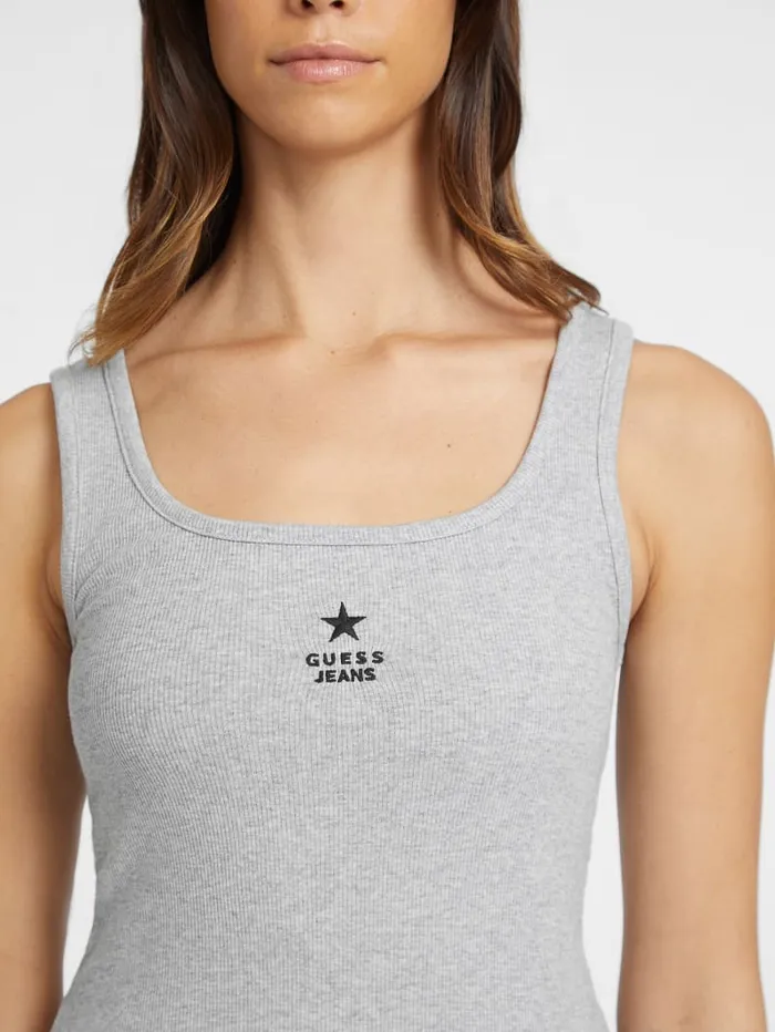 GUESS Tops Slim Embroidered Star Tank White 8211 Women