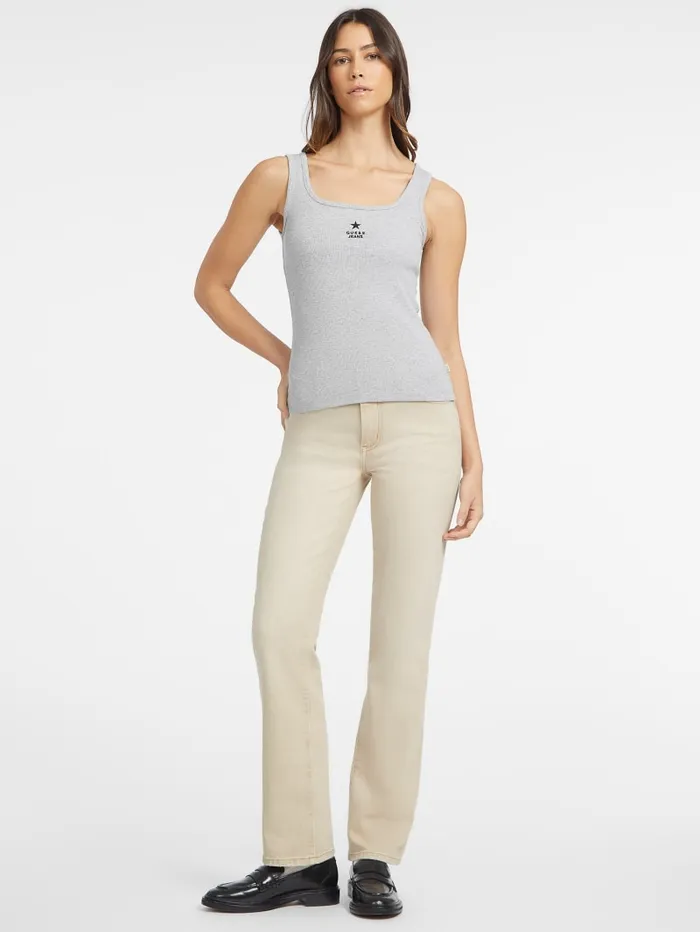 GUESS Tops Slim Embroidered Star Tank White 8211 Women