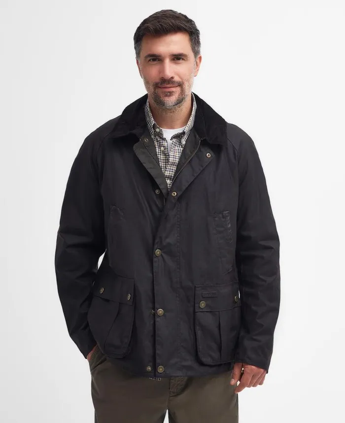 Halton Waxed Jacket Rustic Brown Men Barbour Waxed Jackets