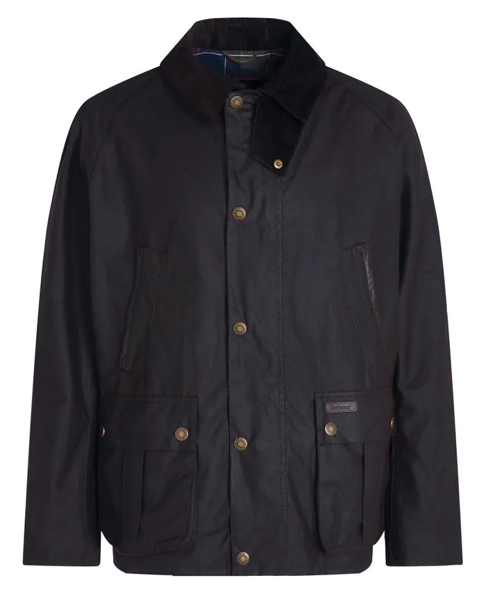 Halton Waxed Jacket Rustic Brown Men Barbour Waxed Jackets