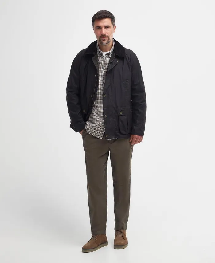 Halton Waxed Jacket Rustic Brown Men Barbour Waxed Jackets