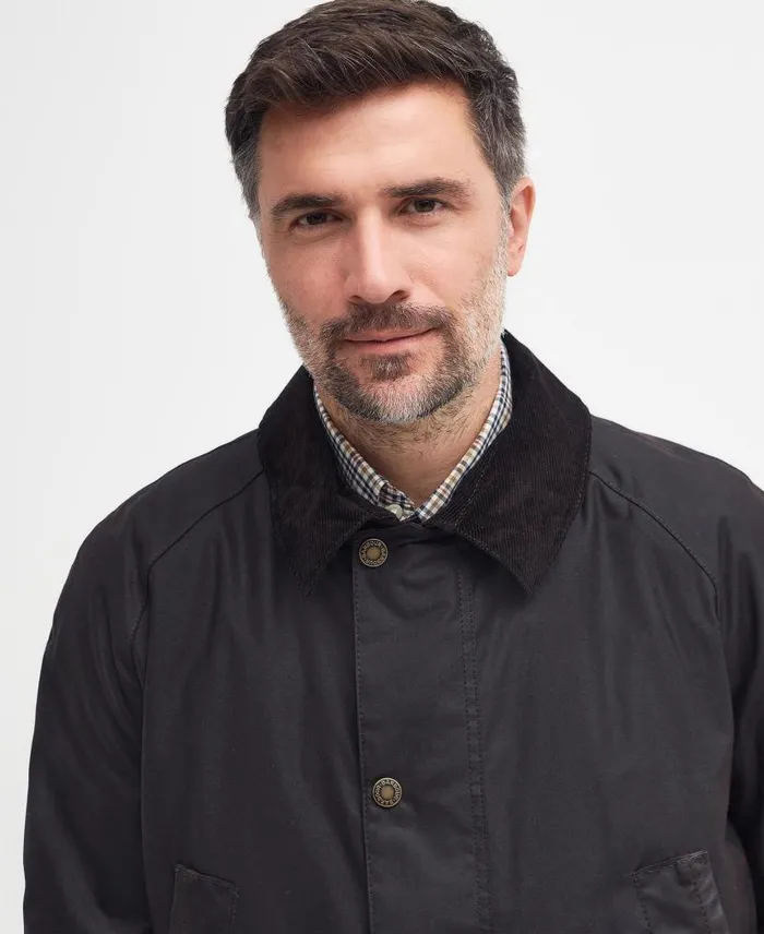 Halton Waxed Jacket Rustic Brown Men Barbour Waxed Jackets