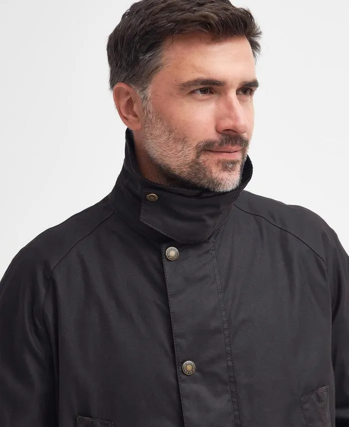 Halton Waxed Jacket Rustic Brown Men Barbour Waxed Jackets