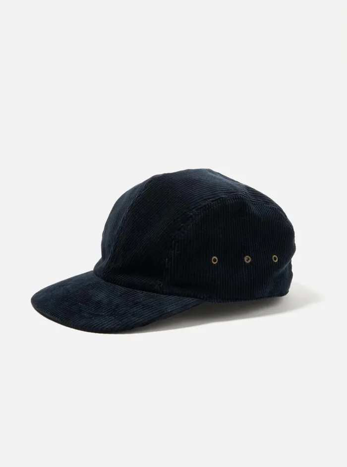 Hats Men Universal Works Cableami 9w Cap In Navy Corduroy