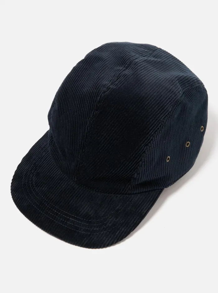 Hats Men Universal Works Cableami 9w Cap In Navy Corduroy