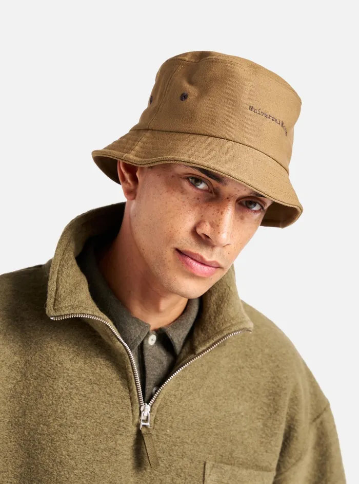 Hats Men Universal Works Universal Works Lewis Hat In Khaki Canvas
