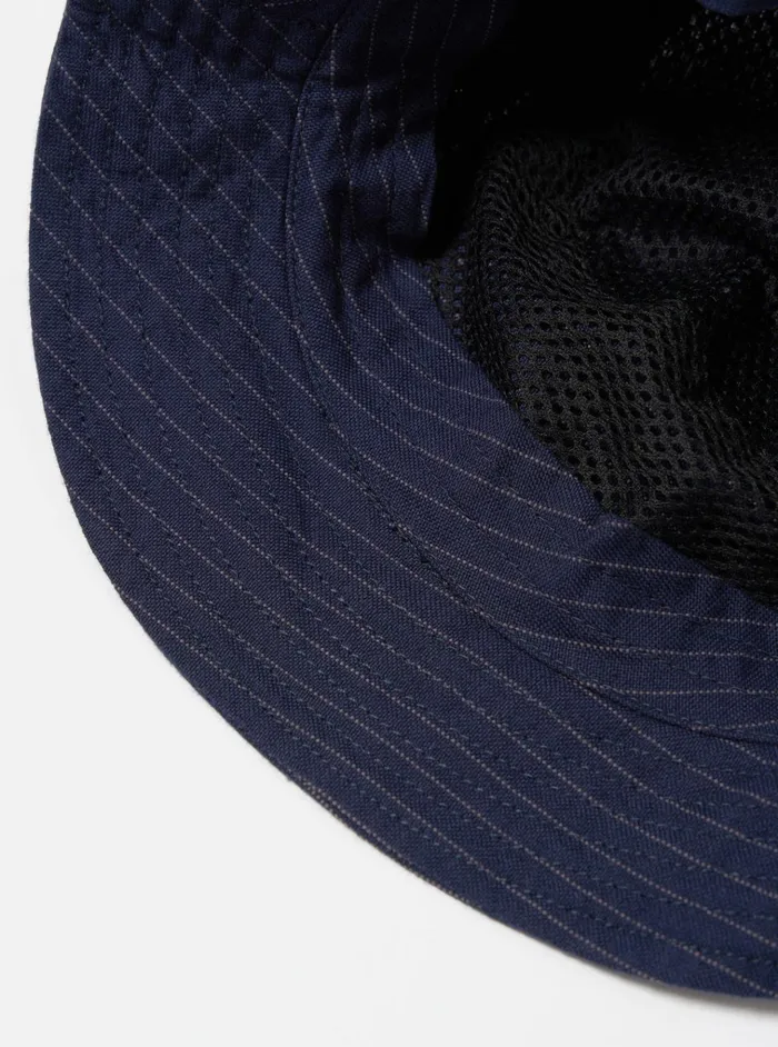 Hats Men Universal Works Universal Works Lewis Hat In Navy Cotton Pinstripe