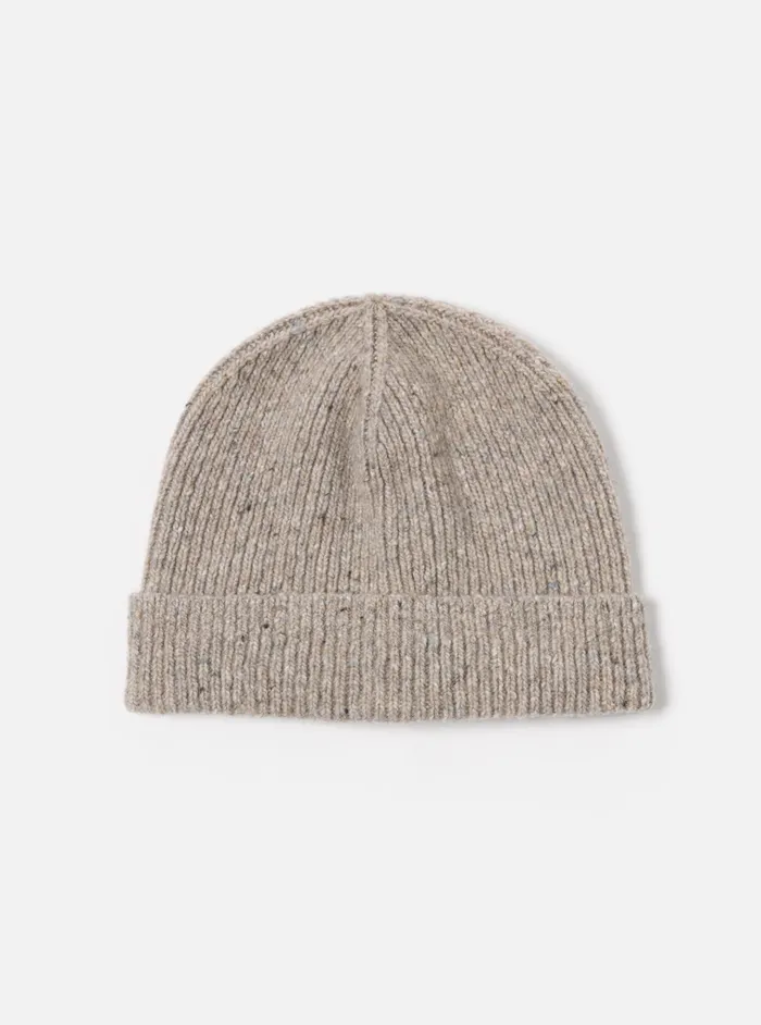 Hats Men Universal Works Universal Works Watch Cap In Oatmeal Tweed Knit