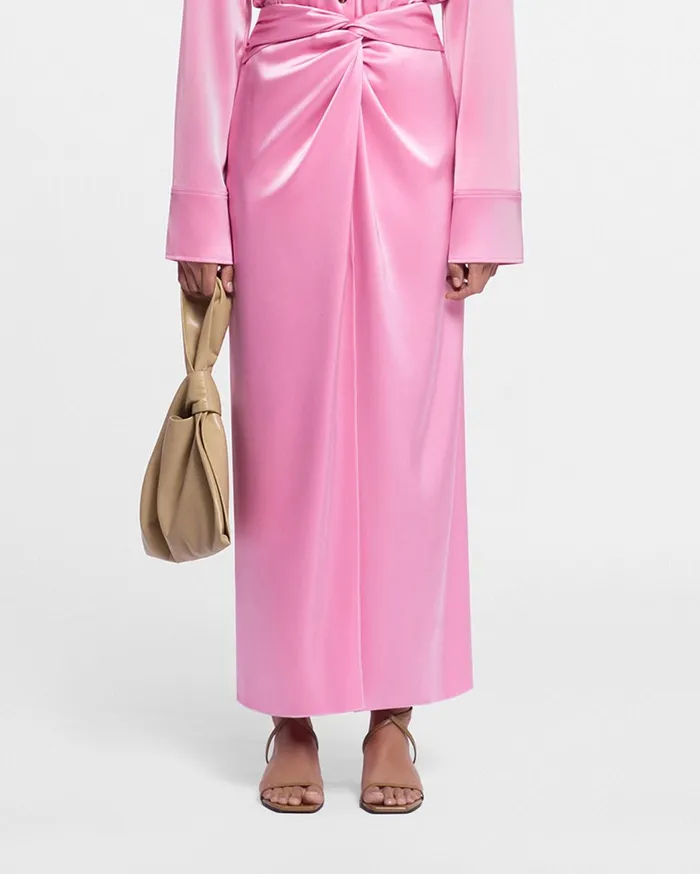 Heida Sale Slip Satin Wrap Skirt Orchid Women Nanushka Skirts