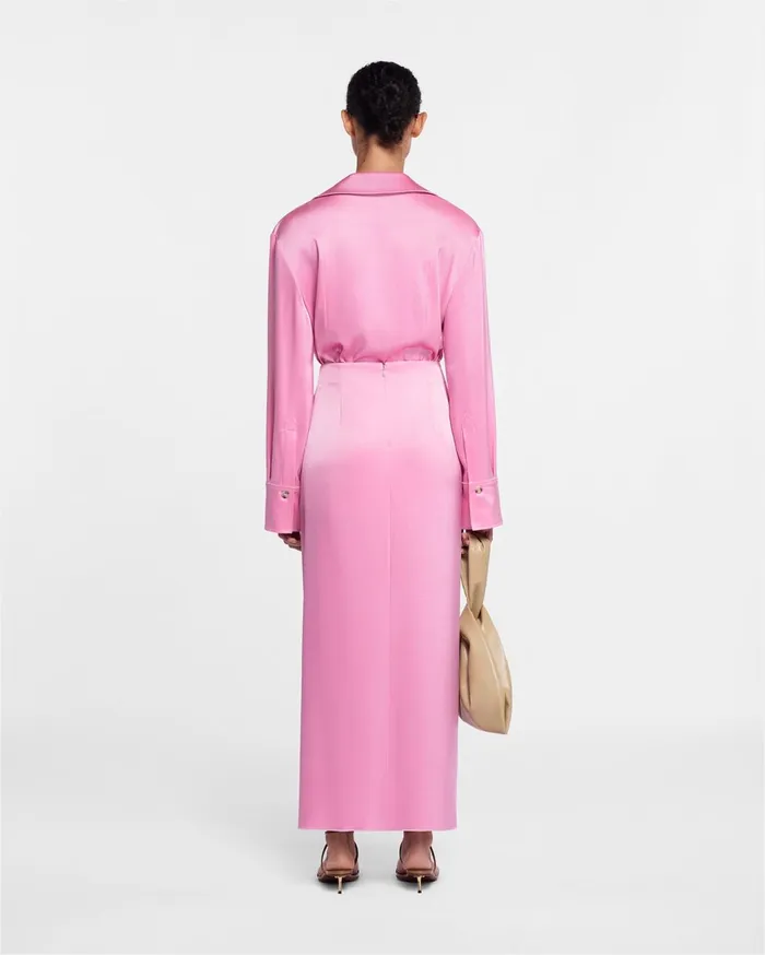 Heida Sale Slip Satin Wrap Skirt Orchid Women Nanushka Skirts