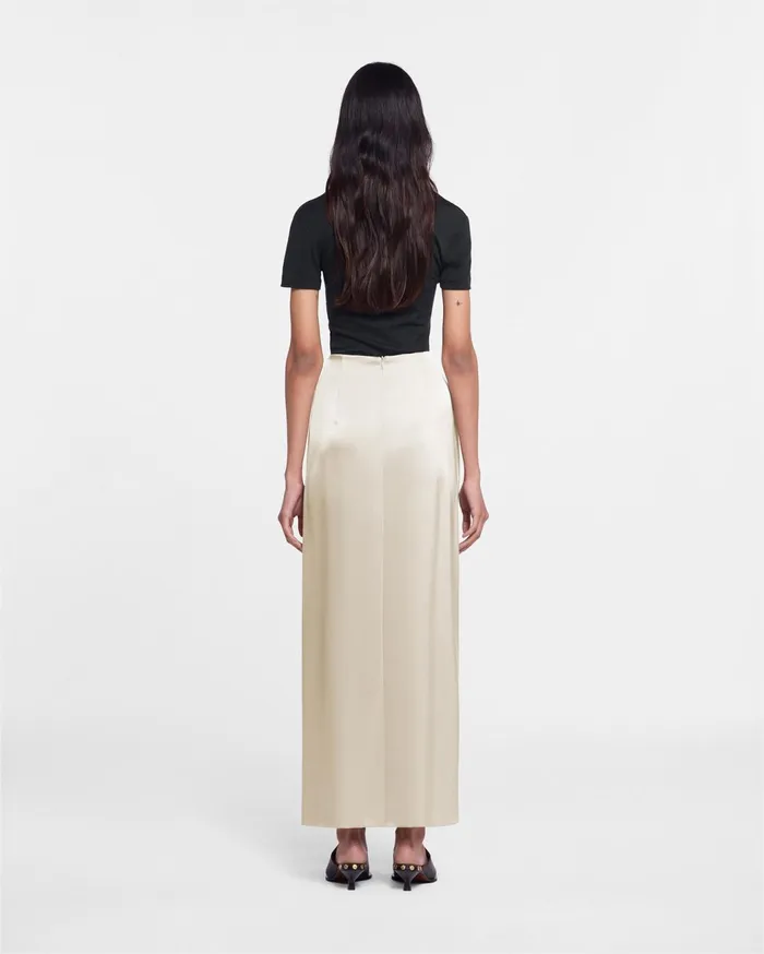 Heida Sale Slip Satin Wrap Skirt Porcelain Women Nanushka Skirts