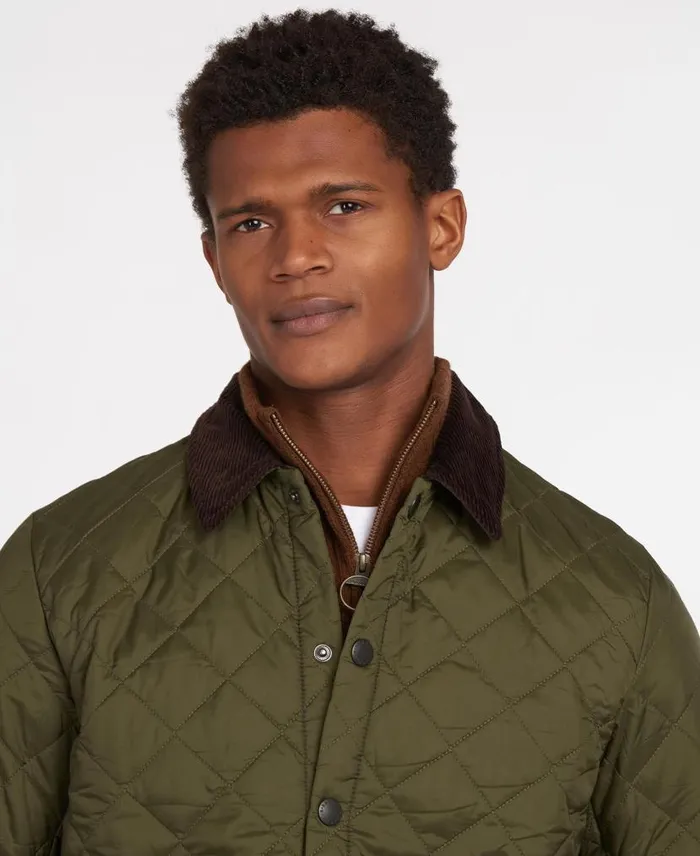 Heritage Liddesdale Quilted Jacket Black Men Barbour Quilted Jackets