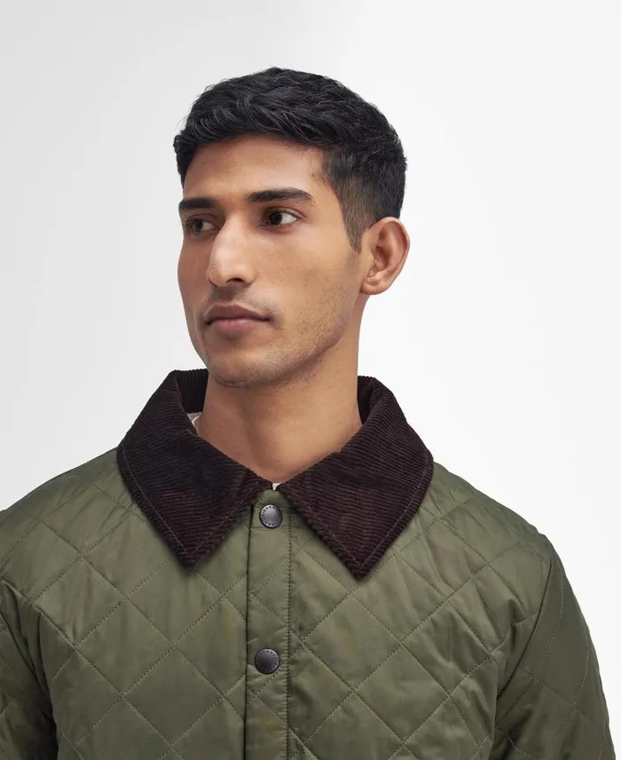 Heritage Liddesdale Quilted Jacket Black Men Barbour Quilted Jackets