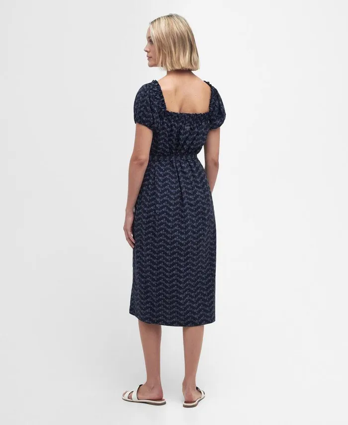 Hollowtree Midi Dress Classic Navy Women Barbour Dresses and Skirts