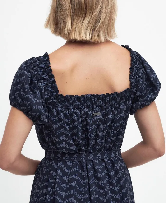 Hollowtree Midi Dress Classic Navy Women Barbour Dresses and Skirts