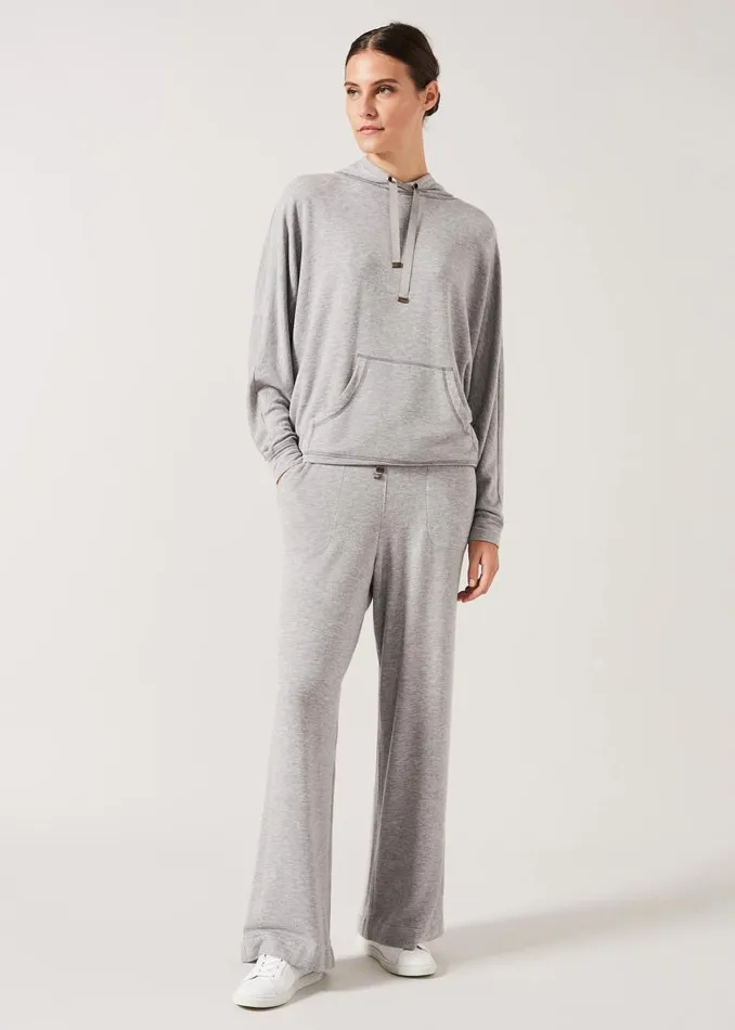 Hooded Sweat Top Grey Marl Women Phase Eight Knitwear