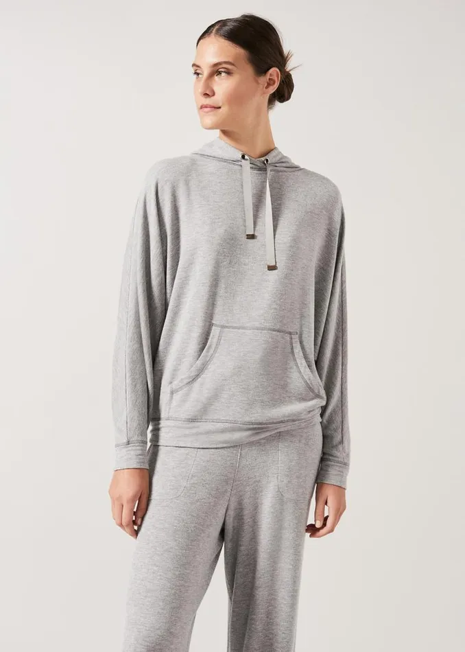 Hooded Sweat Top Grey Marl Women Phase Eight Knitwear