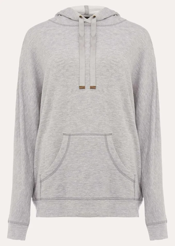 Hooded Sweat Top Grey Marl Women Phase Eight Knitwear