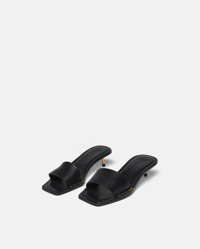 Ibiron Leather Sandals Black Women Nanushka Shoes