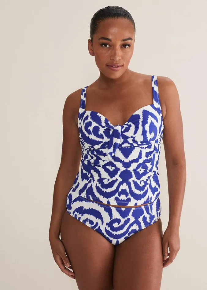 Ikat Tankini Brief Blueivory Women Phase Eight Swimwear