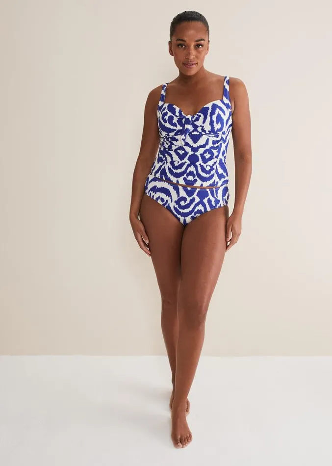Ikat Tankini Brief Blueivory Women Phase Eight Swimwear