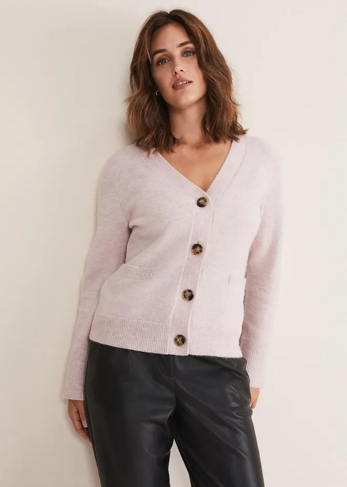 Ima Cosy Cardigan Soft Pink Women Phase Eight Knitwear