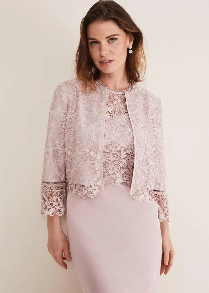 Isabella Lace Jacket Antique Rose Women Phase Eight Jackets