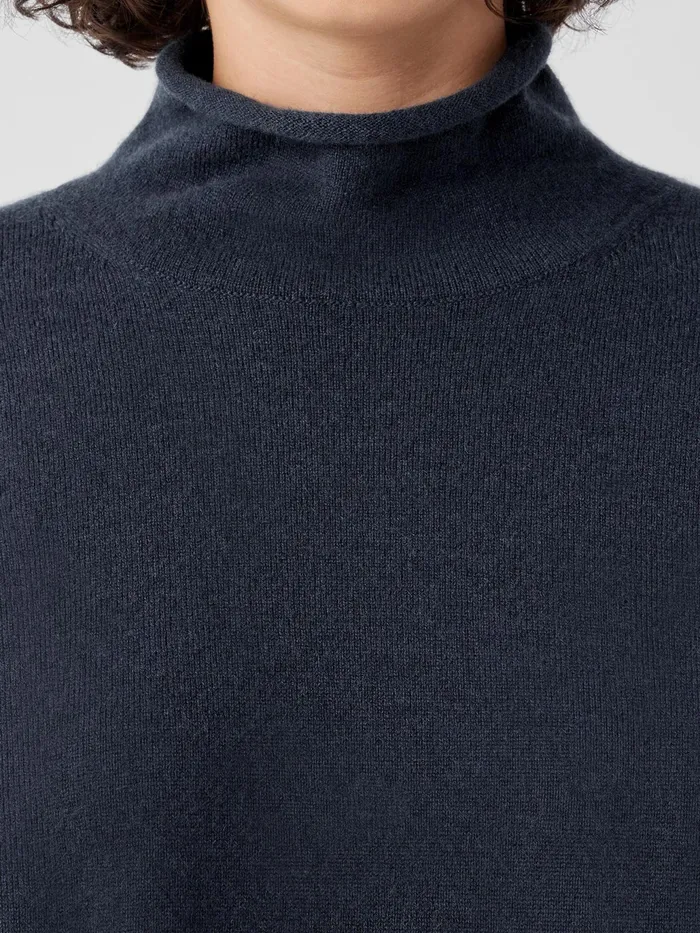 Italian Cashmere Turtleneck Top Ocean Women Eileen Fisher Sweaters and Cardigans