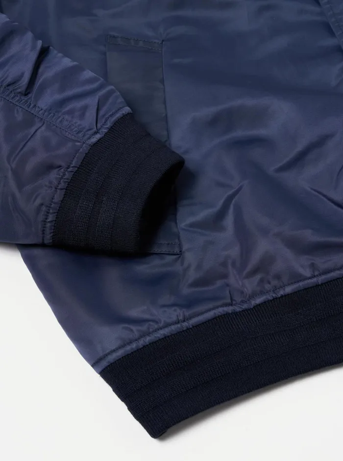 Jackets Men Universal Works Universal Works Badge Bomber In Navy Flight Nylon