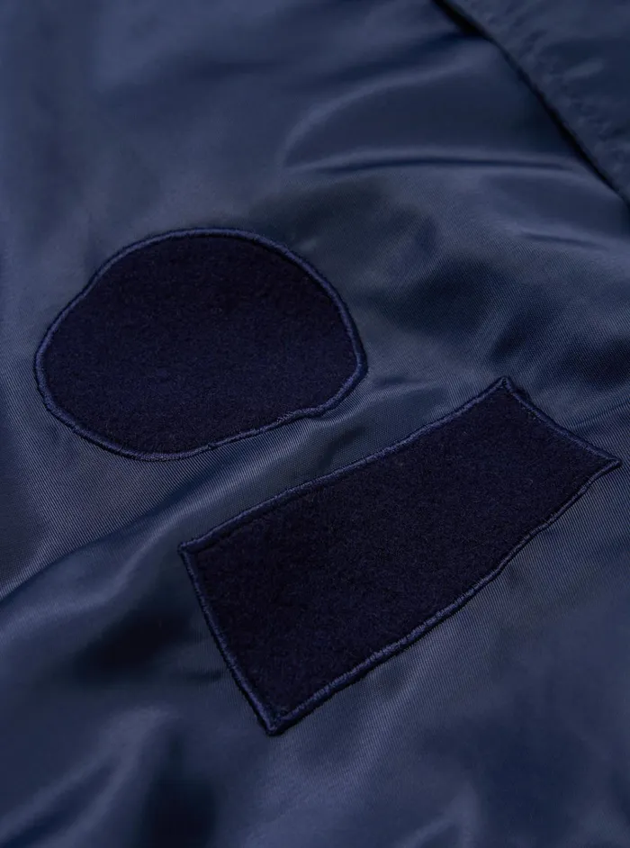 Jackets Men Universal Works Universal Works Badge Bomber In Navy Flight Nylon