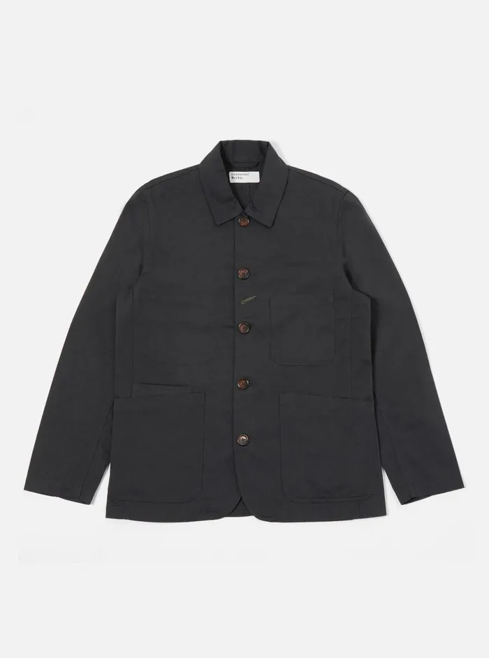 Jackets Men Universal Works Universal Works Bakers Jacket In Black Twill