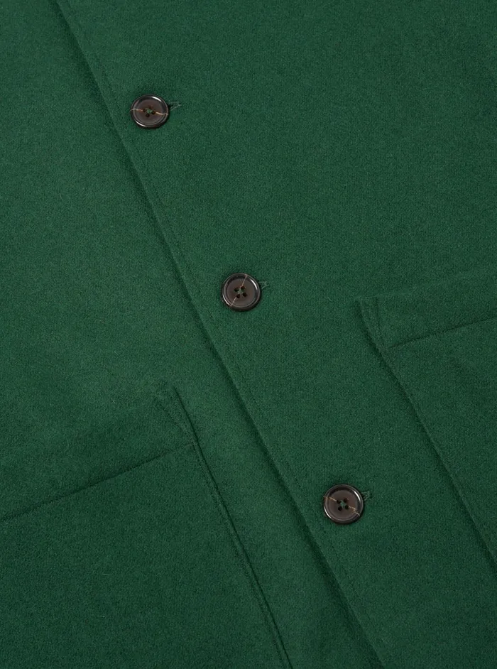 Jackets Men Universal Works Universal Works Easy Jacket In Green Melton