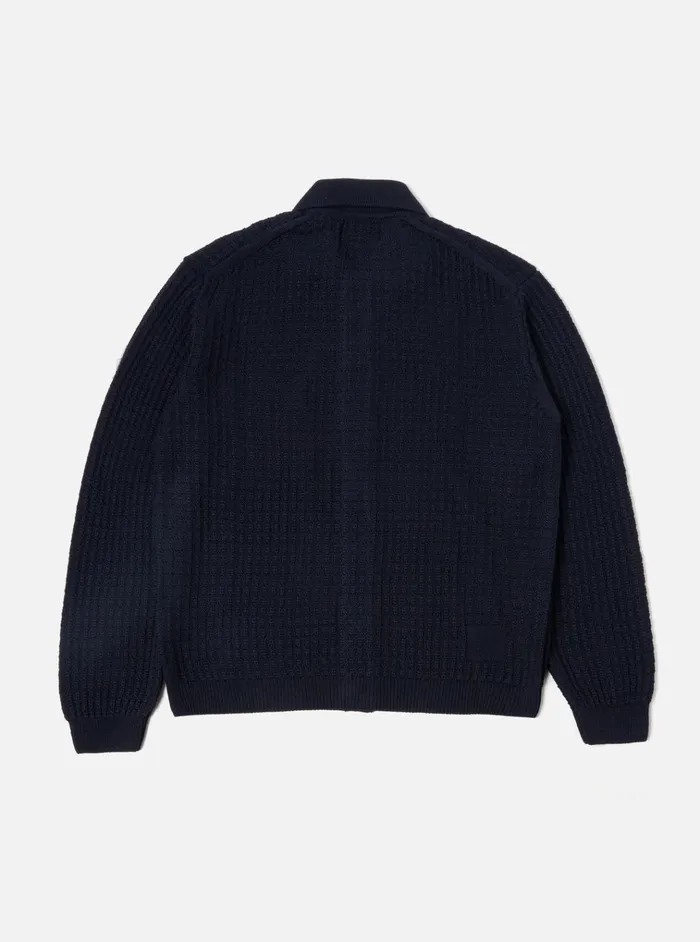 Jackets Men Universal Works Universal Works Knit Jacket In Navy Merino Knit