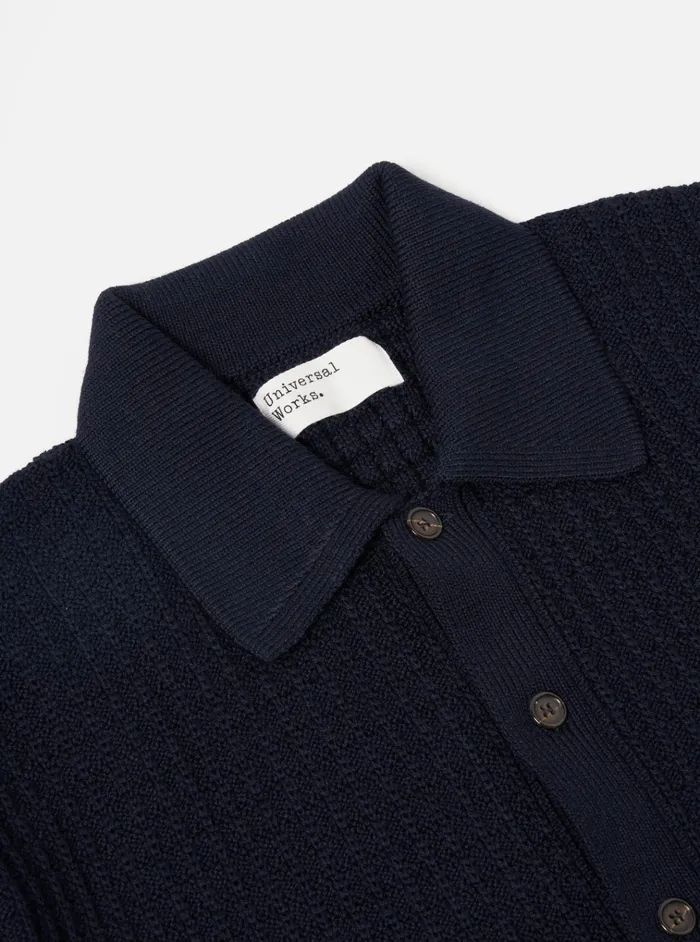 Jackets Men Universal Works Universal Works Knit Jacket In Navy Merino Knit