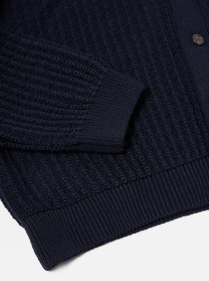 Jackets Men Universal Works Universal Works Knit Jacket In Navy Merino Knit