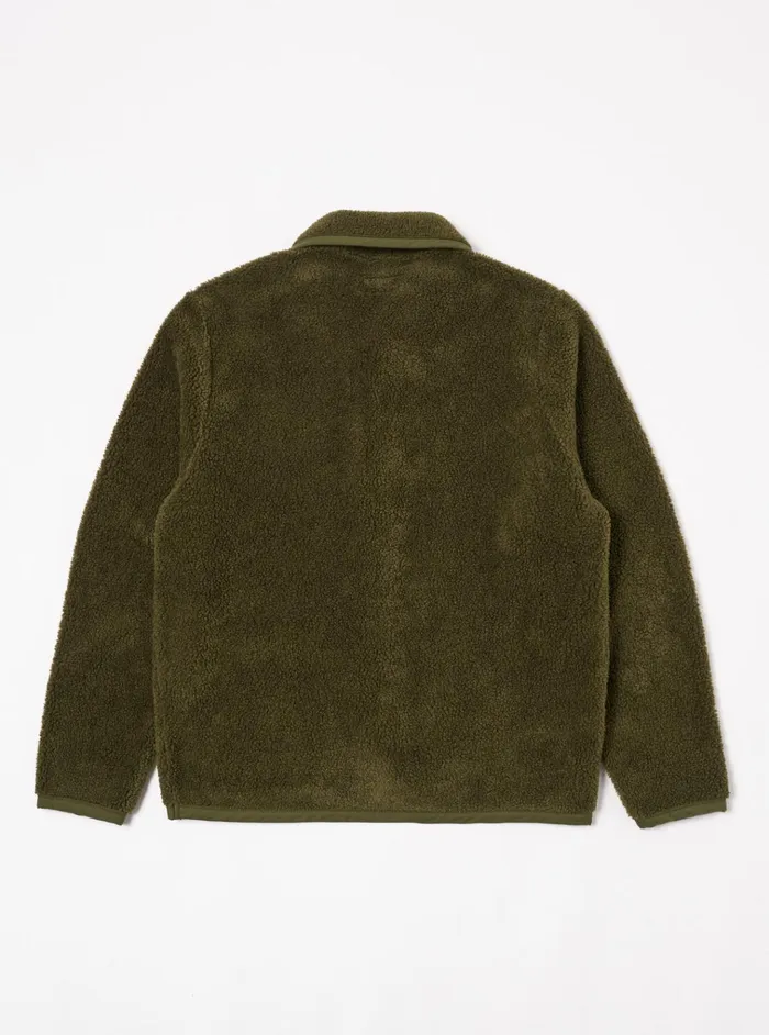 Jackets Men Universal Works Universal Works Lancaster Jacket In Olive Mountain Fleece