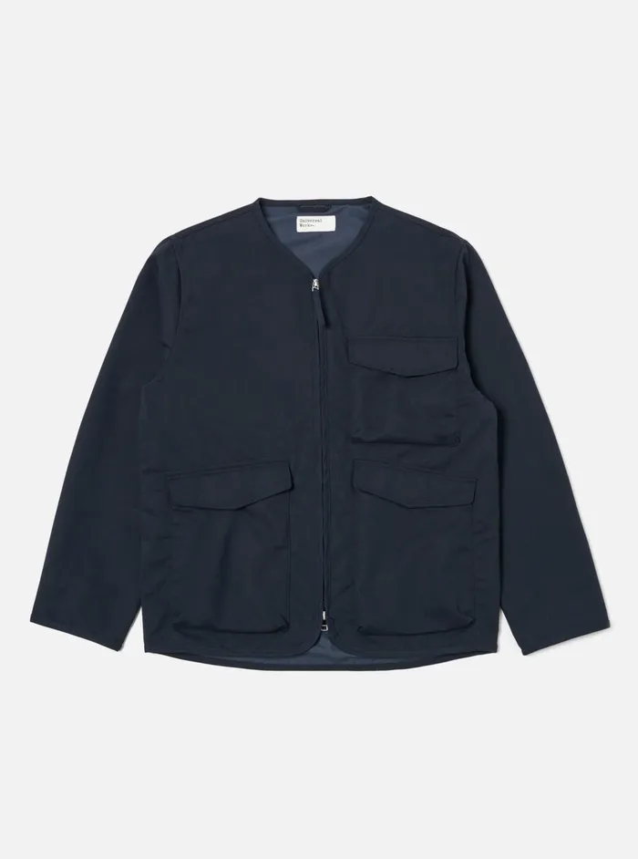 Jackets Men Universal Works Universal Works Parachute Liner Jacket In Navy Brushed Polytech Jackets Men Universal Works Universal Works Parachute Liner Jacket In Navy Brushed Polytech