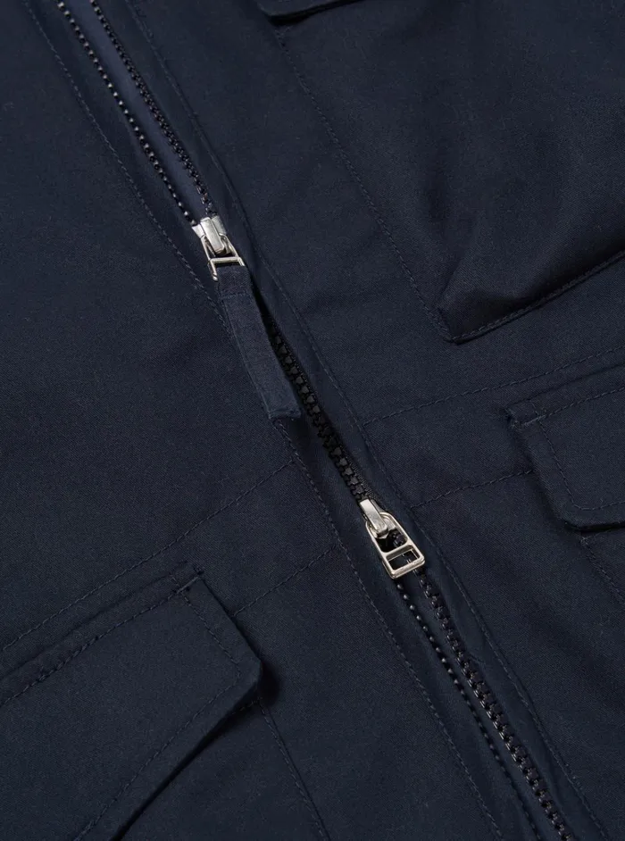 Jackets Men Universal Works Universal Works Parachute Liner Jacket In Navy Brushed Polytech