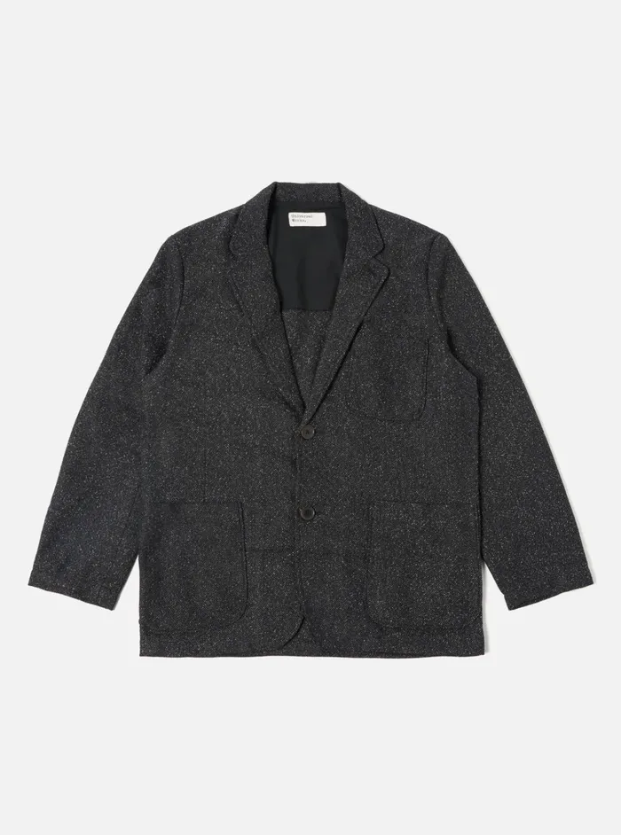 Jackets Men Universal Works Universal Works Two Button Jacket In Black Levisham Wool Mix