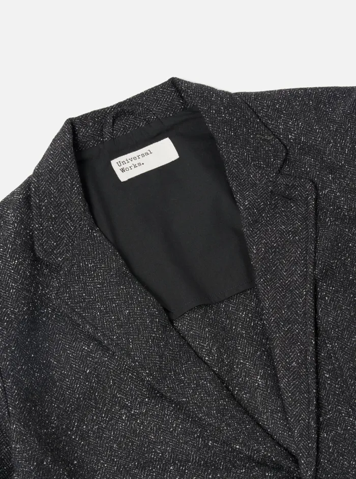 Jackets Men Universal Works Universal Works Two Button Jacket In Black Levisham Wool Mix