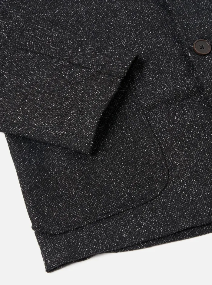 Jackets Men Universal Works Universal Works Two Button Jacket In Black Levisham Wool Mix