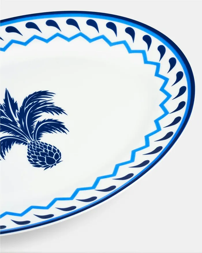 Jaipur Oval Platter Blue Women Aquazzura Dinnerware Jaipur Oval Platter Blue Women Aquazzura Dinnerware