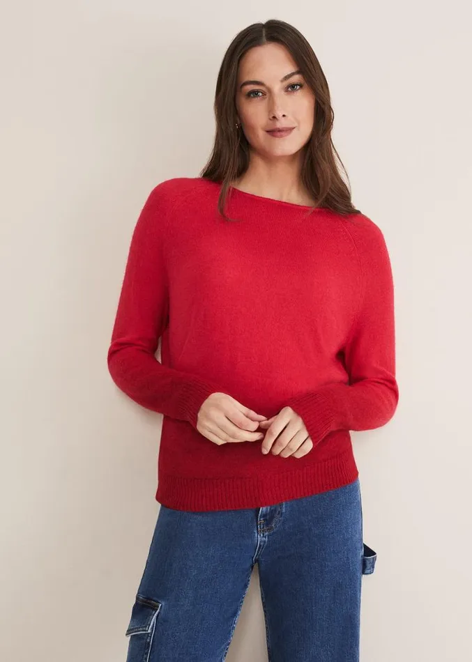 Jen Mohair Dip Dye Knit Hot Pink Women Phase Eight Knitwear