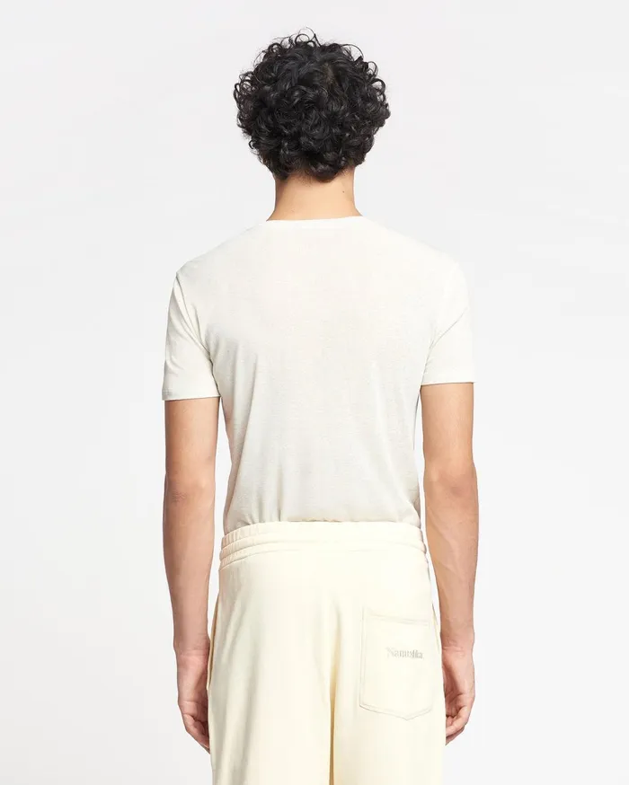Jenno MeshJersey TShirt White Wax Men Nanushka TShirts and Vests